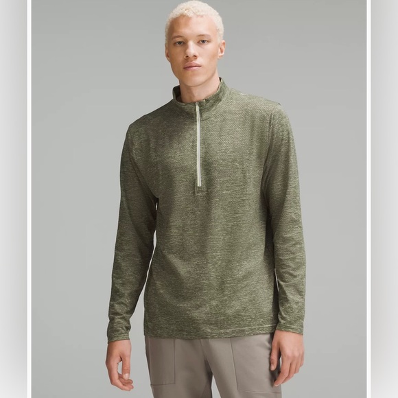 Roundtree & Yorke green Men's half 1/4 Zip Pullover Classic long sleeves size XL - Picture 6 of 10